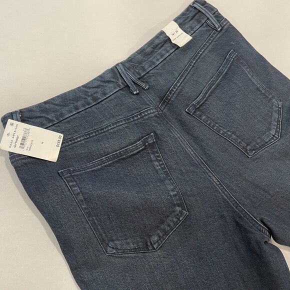 ~ NEW! Good American 14/32 Good Legs Flare 14 Dark Wash Blue Boho w/tags XL Navy - Picture 5 of 15